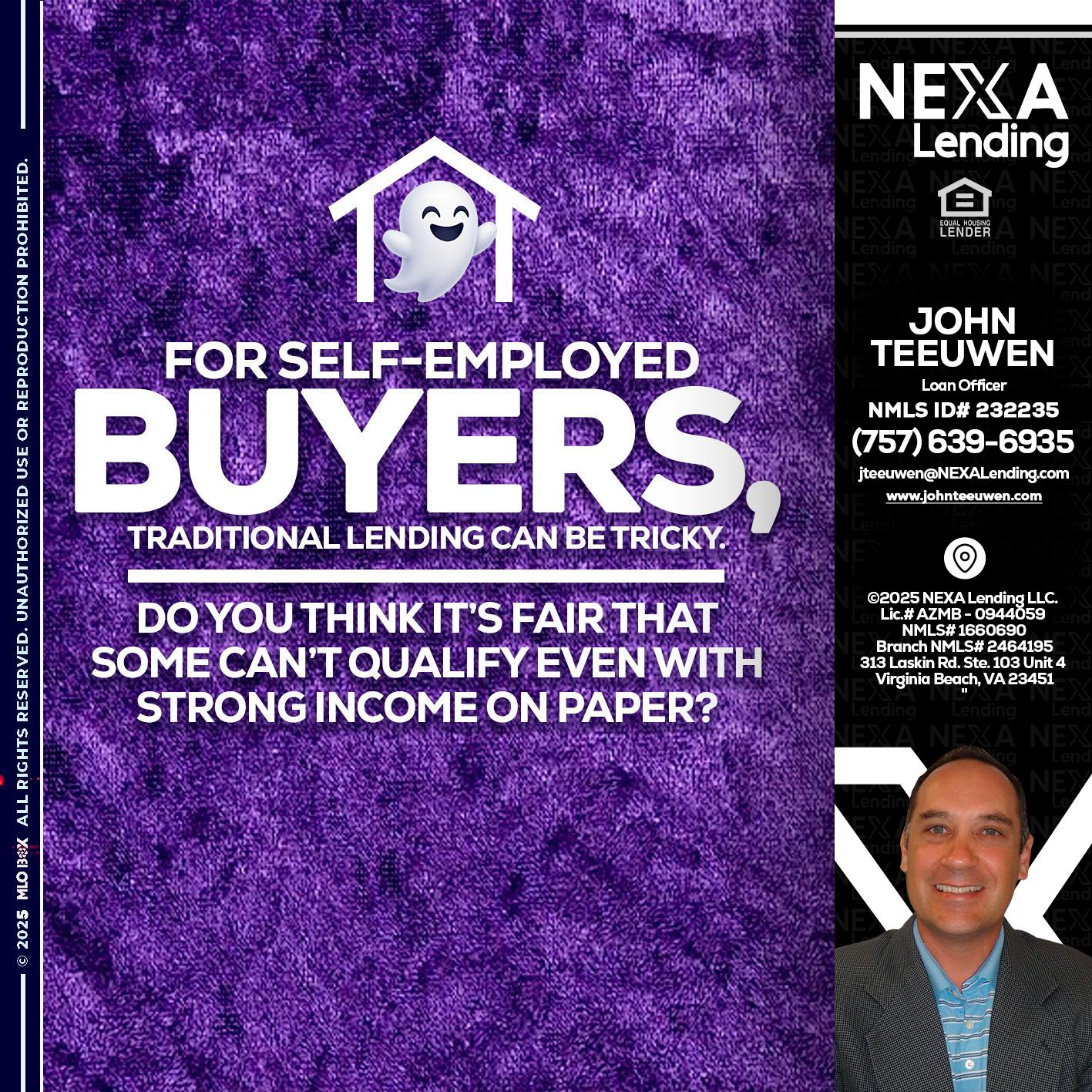 for self employed - John Teeuwen -Loan Officer