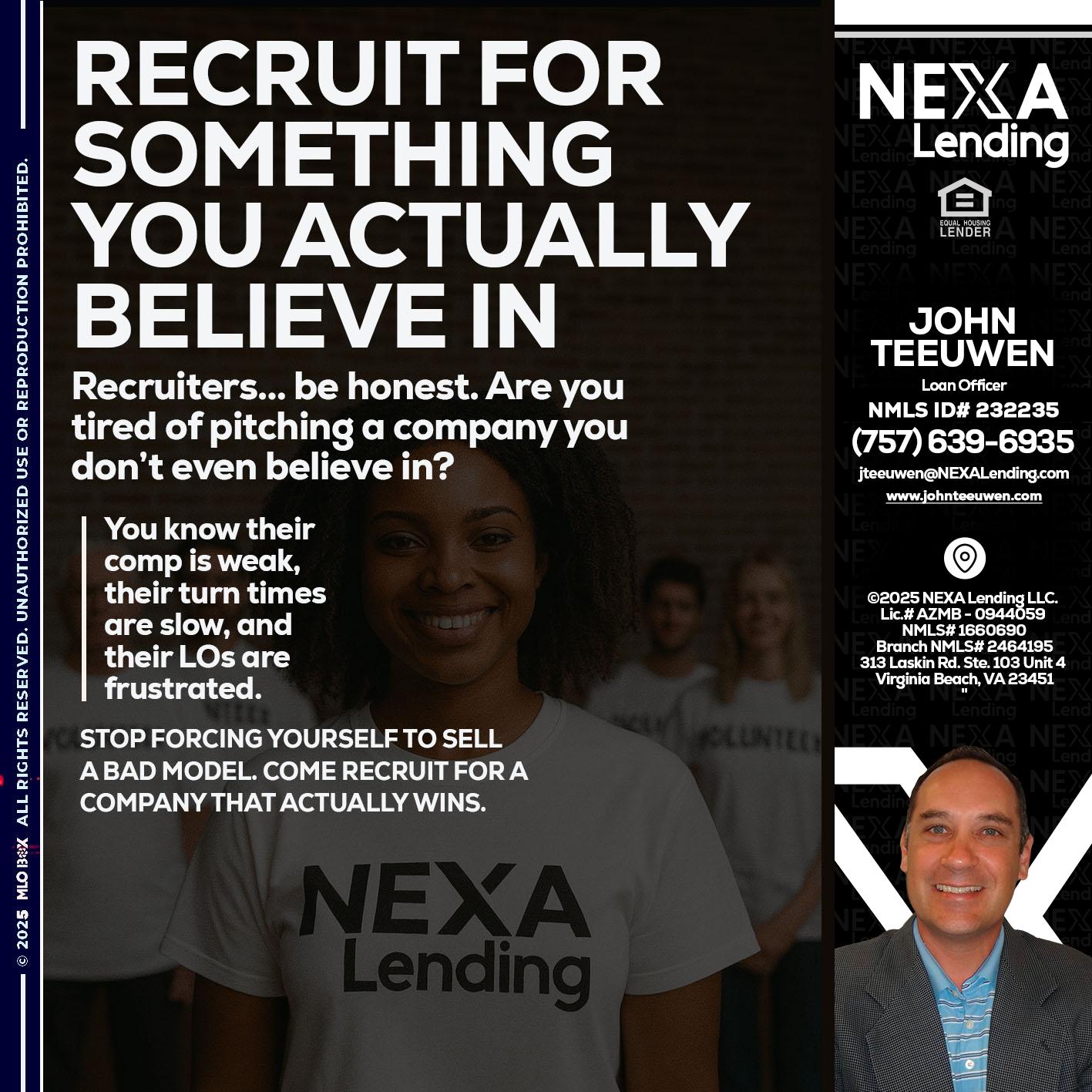 RECRUITING - John Teeuwen -Loan Officer