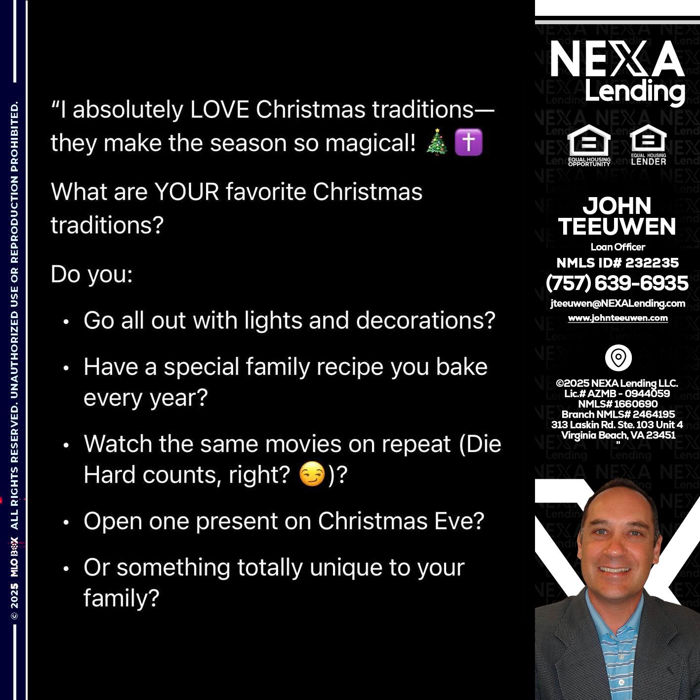 I love christmas - John Teeuwen -Loan Officer