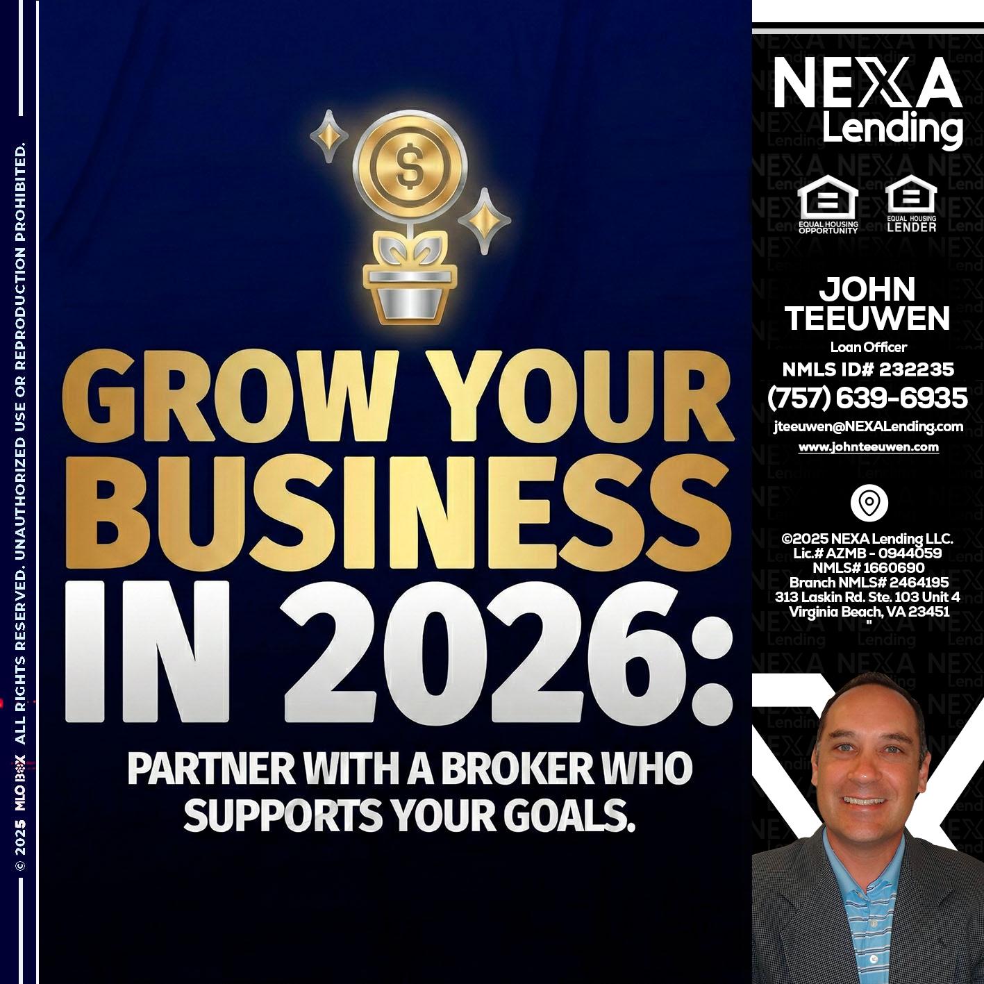 GROW YOUR BUSINESS - John Teeuwen -Loan Officer