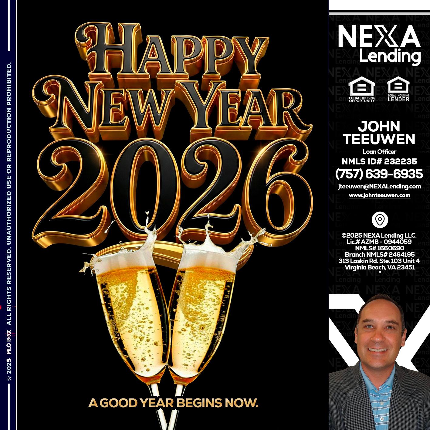 happy new year 2026 - John Teeuwen -Loan Officer
