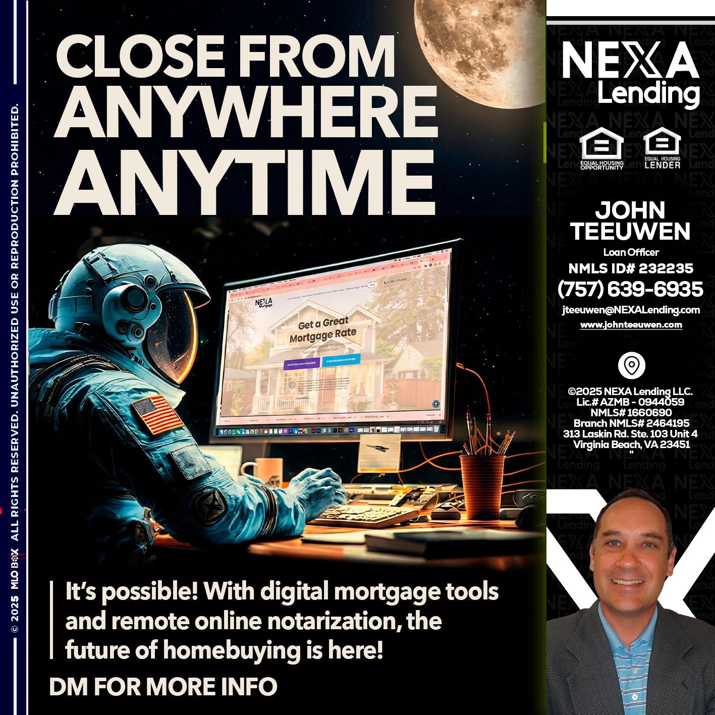 close from - John Teeuwen -Loan Officer
