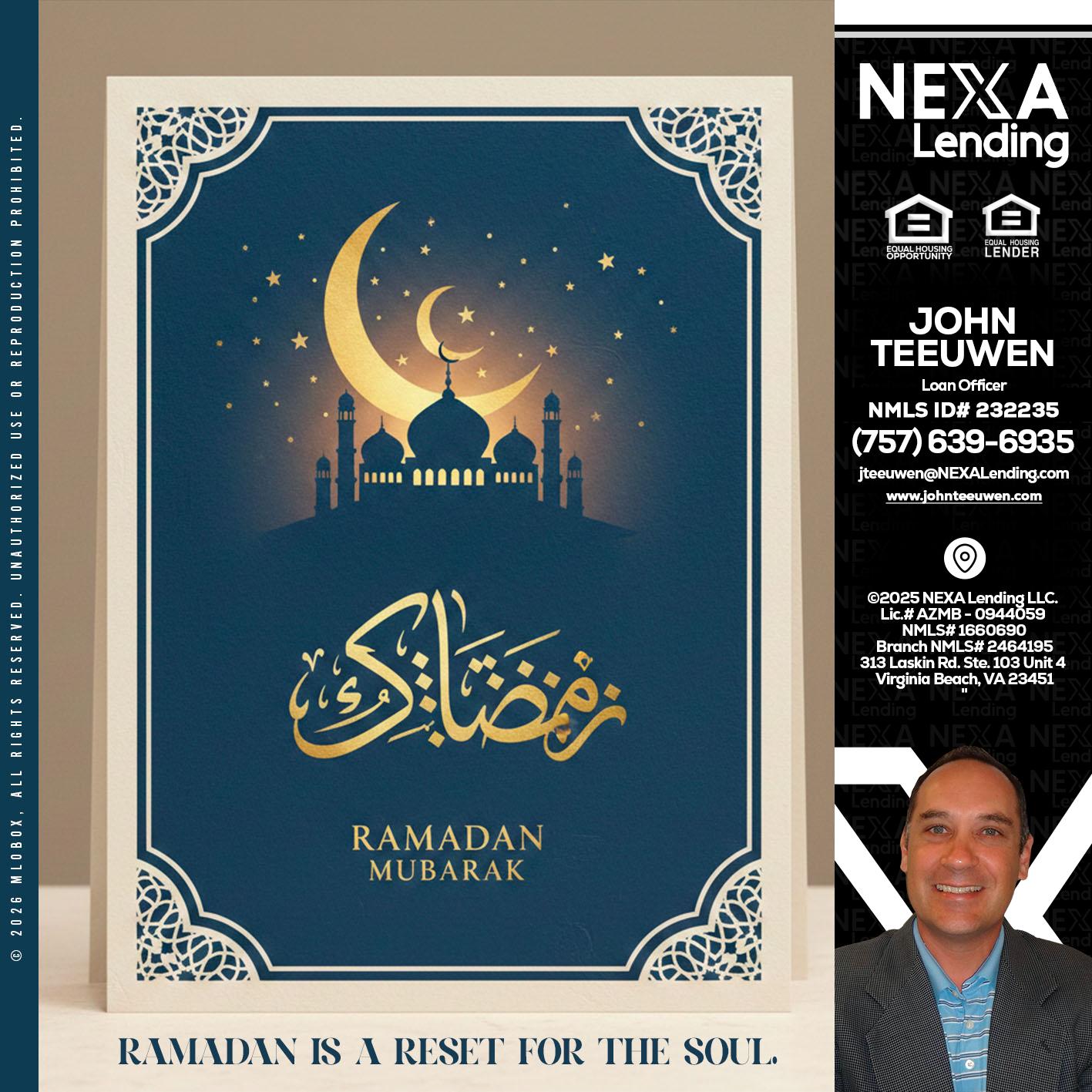 HAPPY RAMADAN - John Teeuwen -Loan Officer