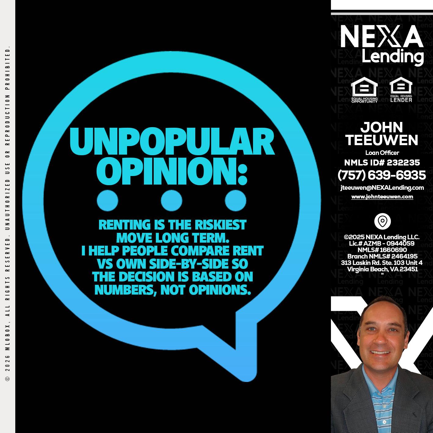 unpopular opinion - John Teeuwen -Loan Officer