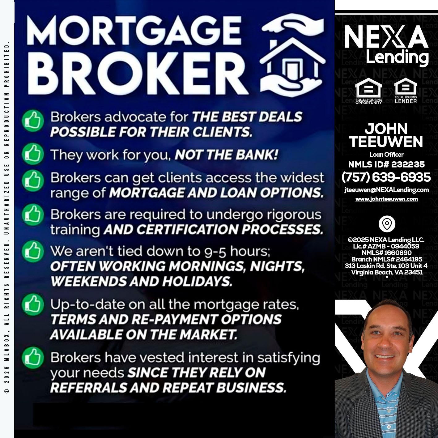 MORTGAGE BROKER - John Teeuwen -Loan Officer