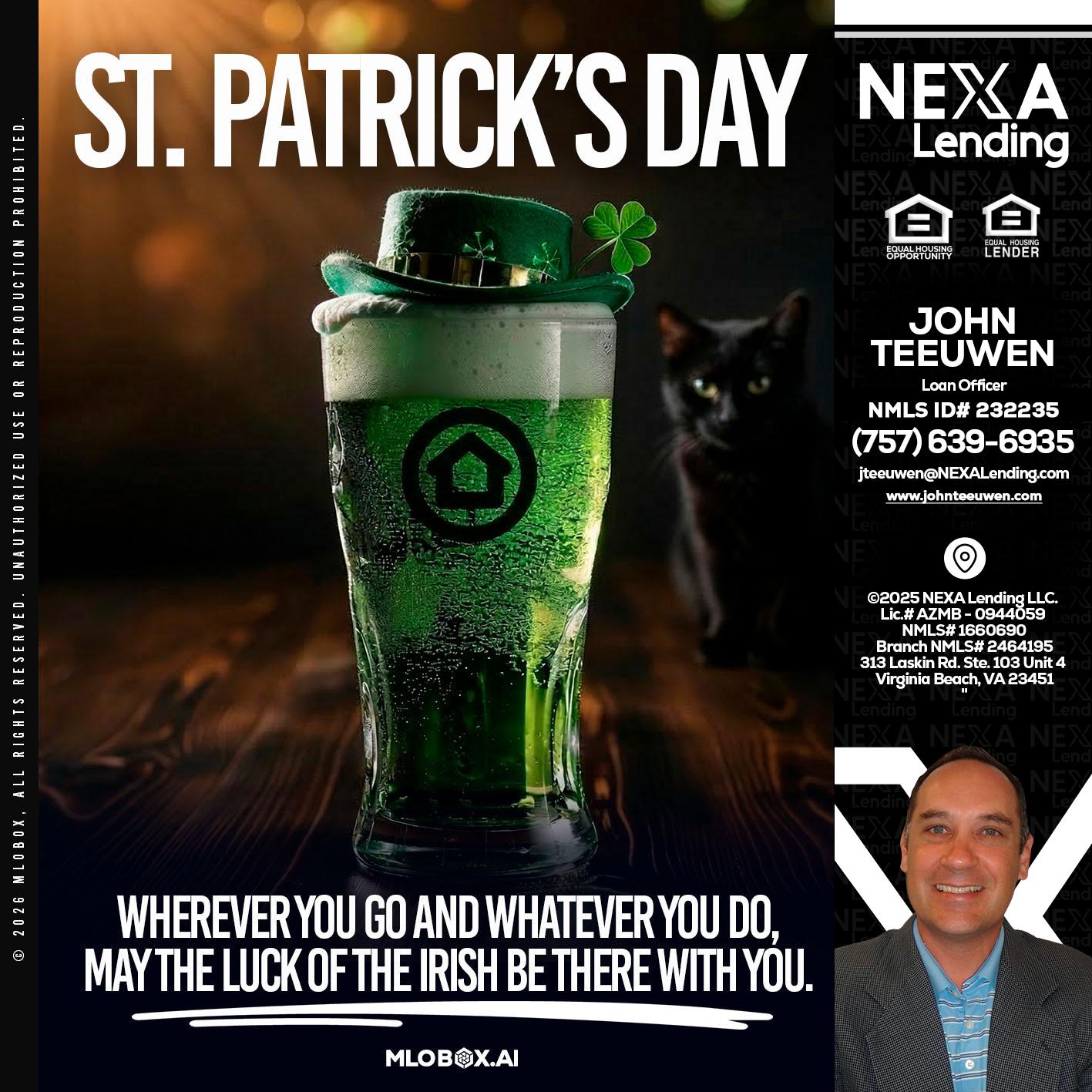 st. Patricks day - John Teeuwen -Loan Officer