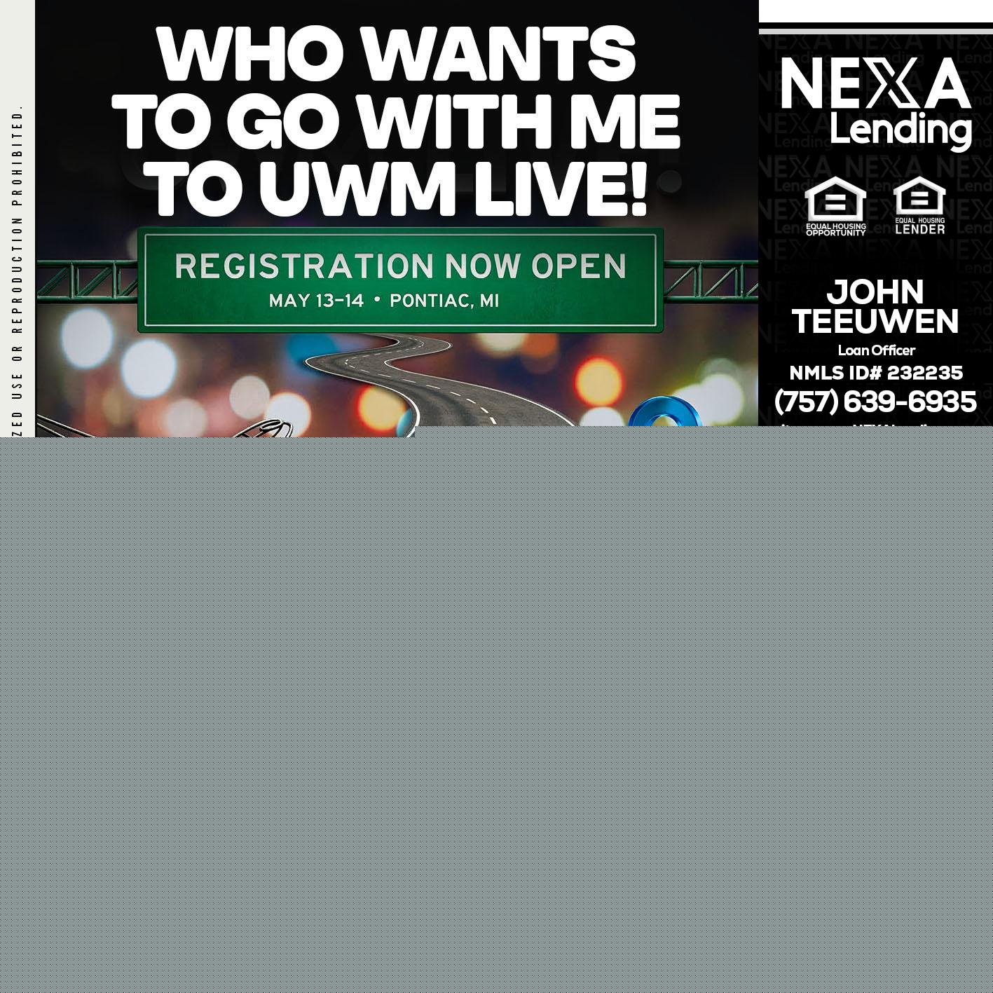 WHO WANTS - John Teeuwen -Loan Officer