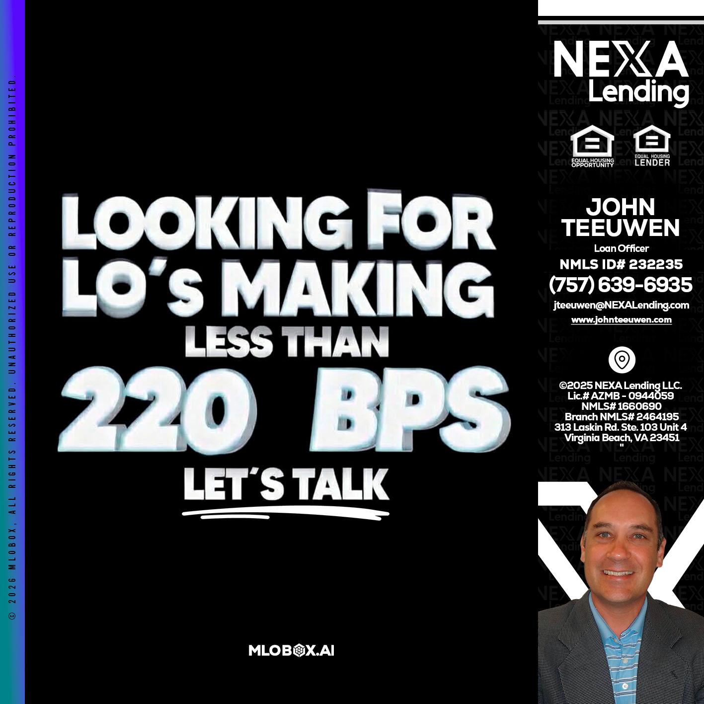 LOOKING FOR - John Teeuwen -Loan Officer