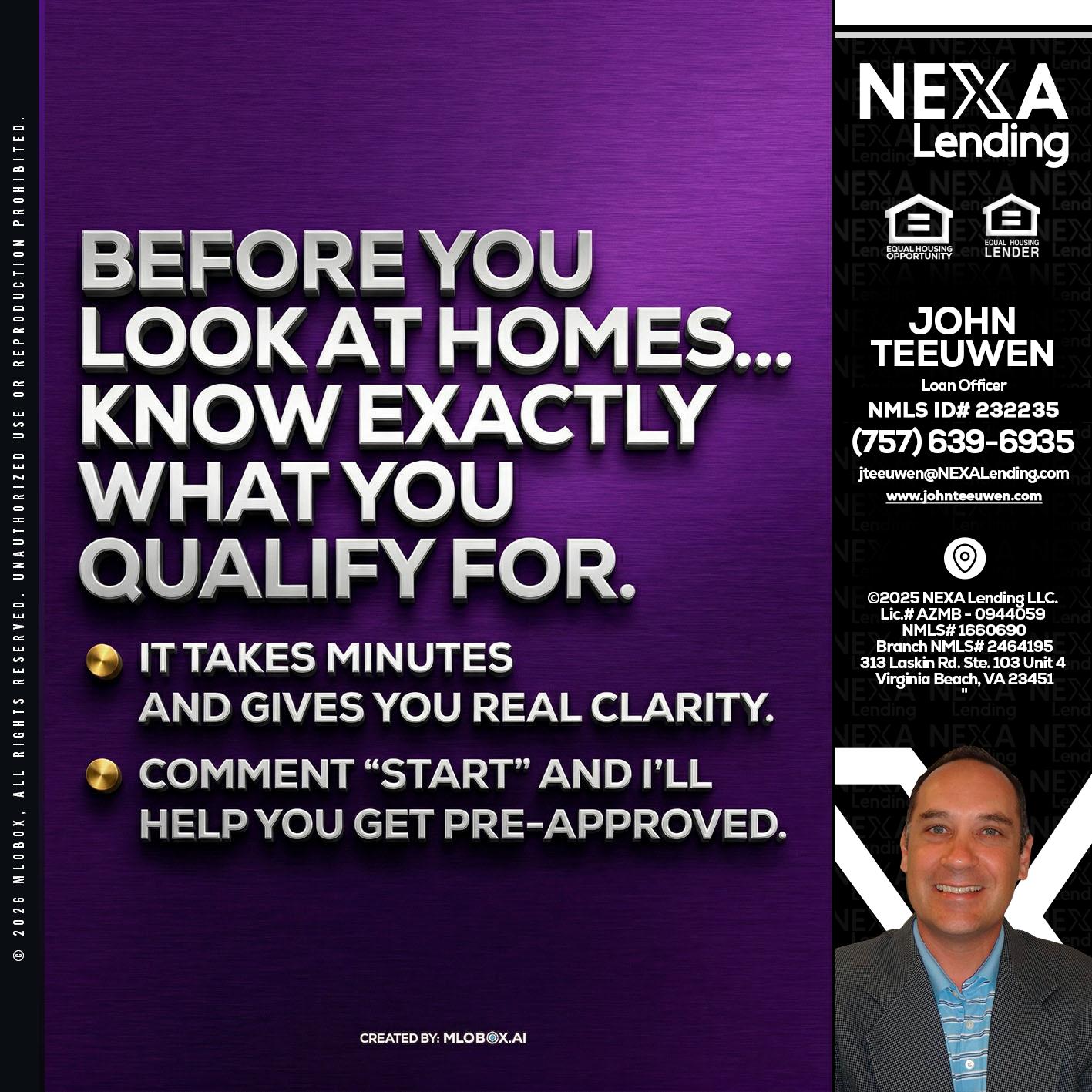 BEFORE YOU - John Teeuwen -Loan Officer