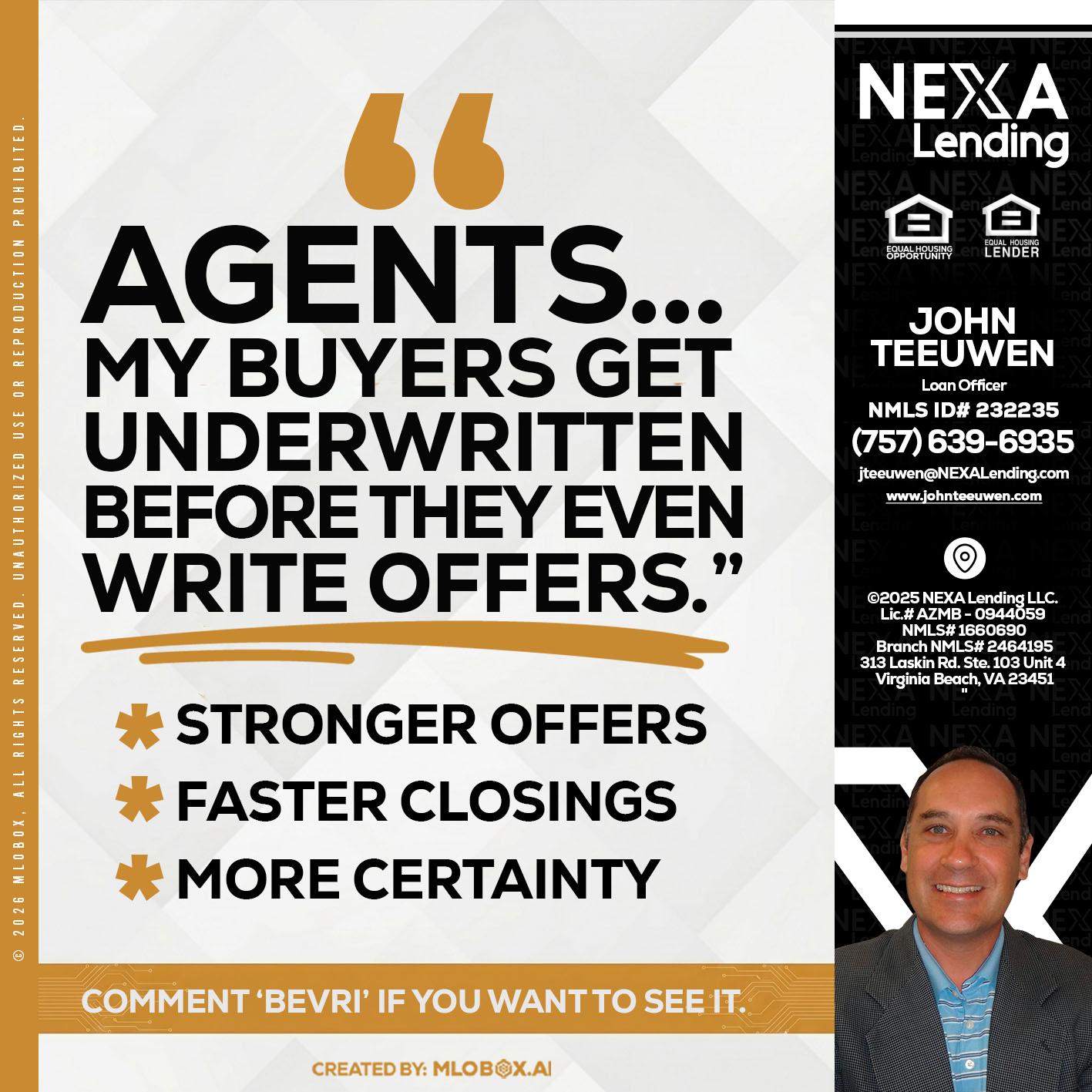 agents - John Teeuwen -Loan Officer