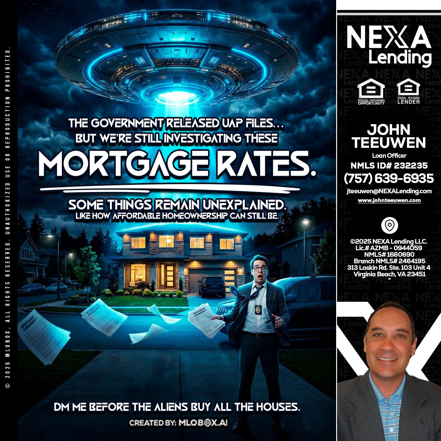 MORTGAGE RATES - John Teeuwen -Loan Officer