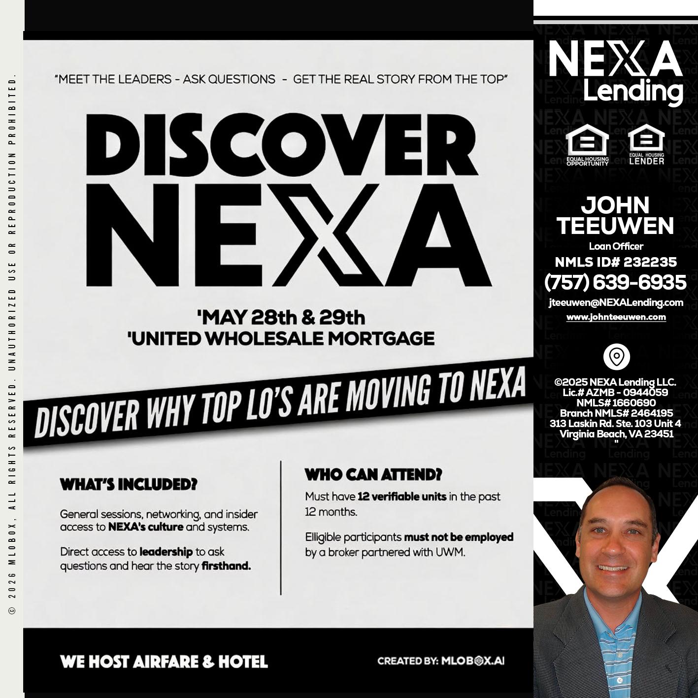DISCOVER NEXA - John Teeuwen -Loan Officer