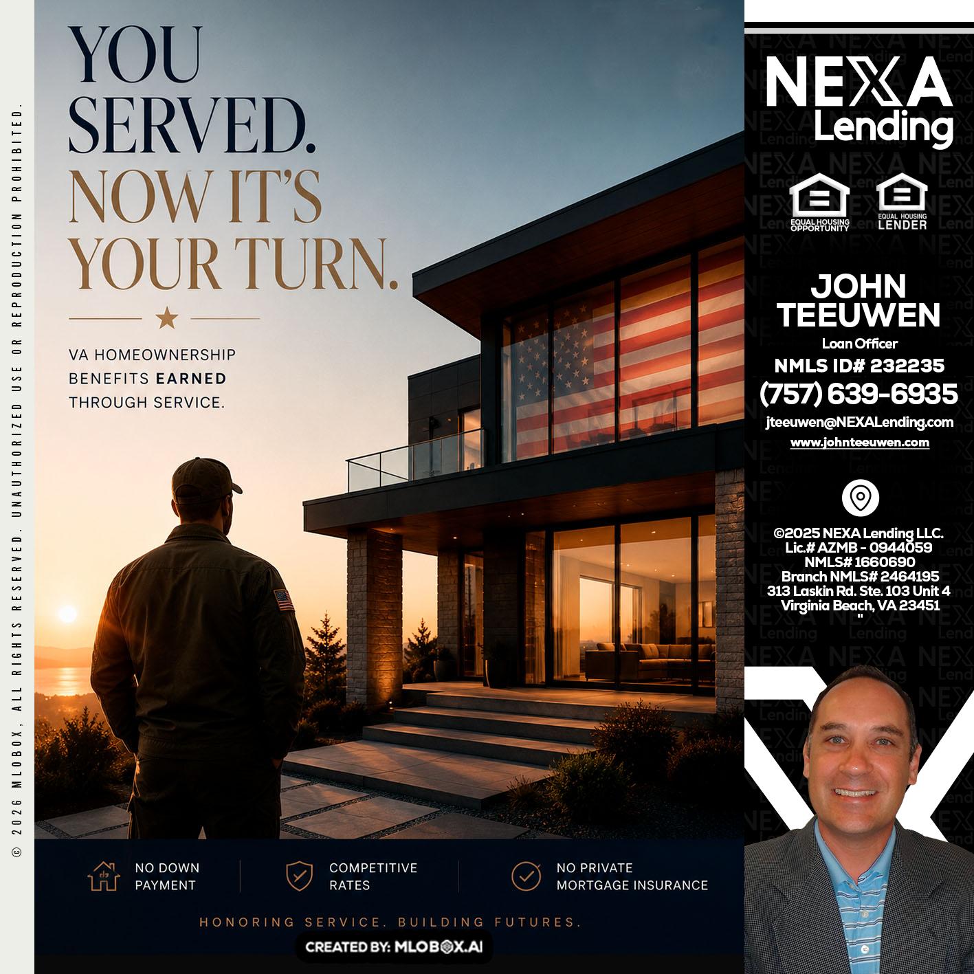 YOU SERVED - John Teeuwen -Loan Officer