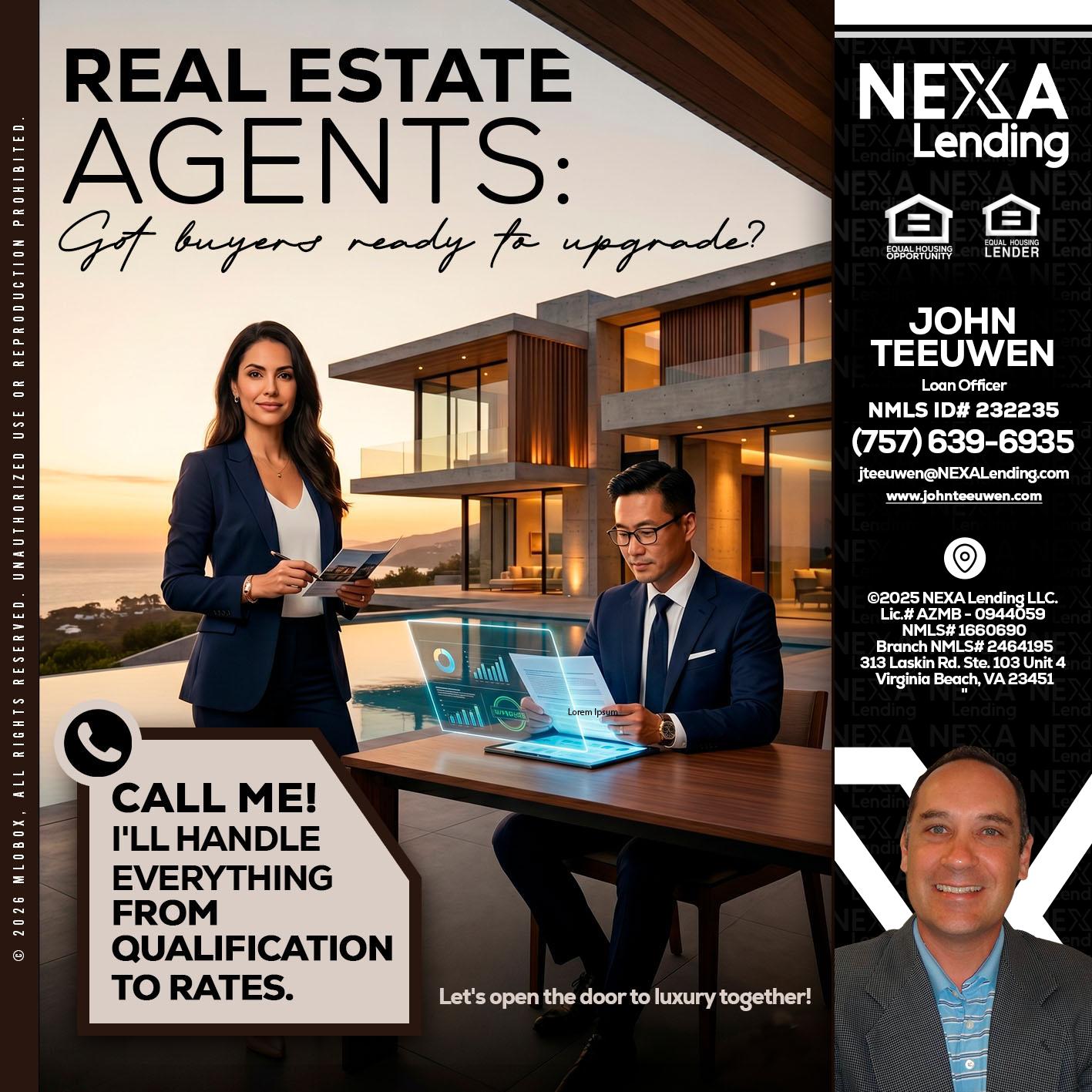 REAL ESTATE AGENTS - John Teeuwen -Loan Officer