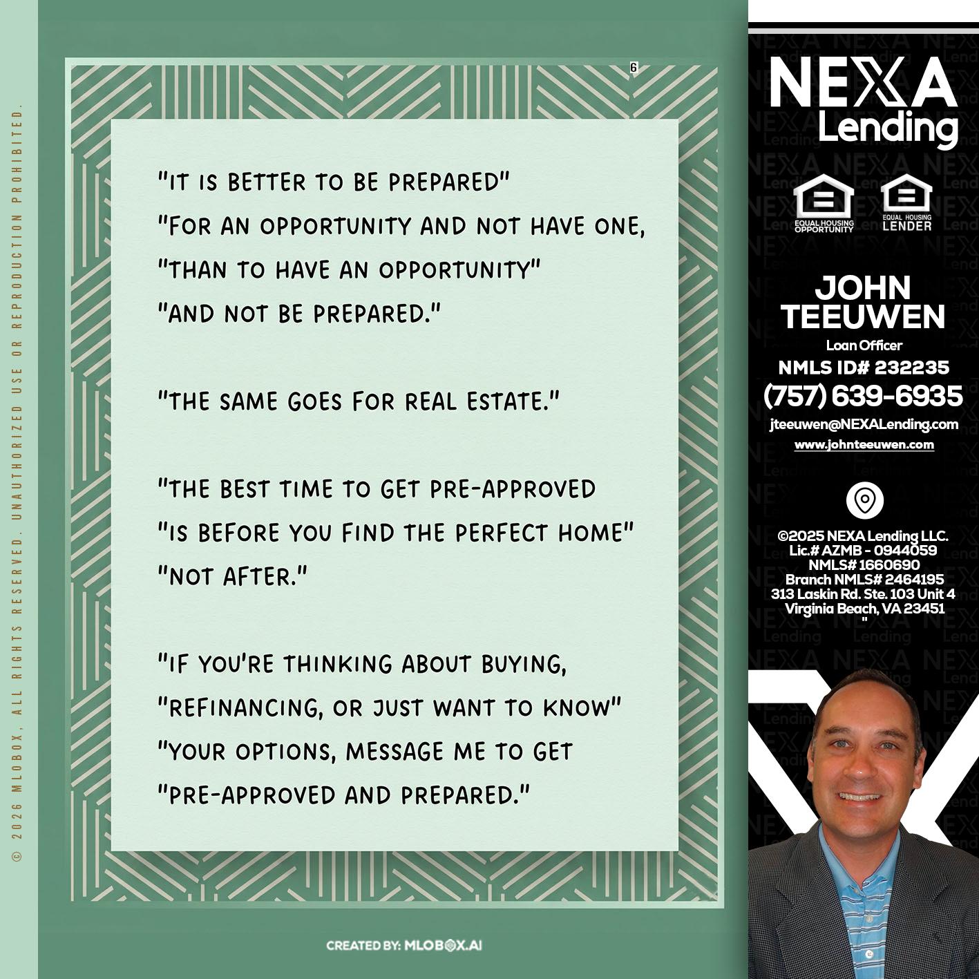 its better - John Teeuwen -Loan Officer
