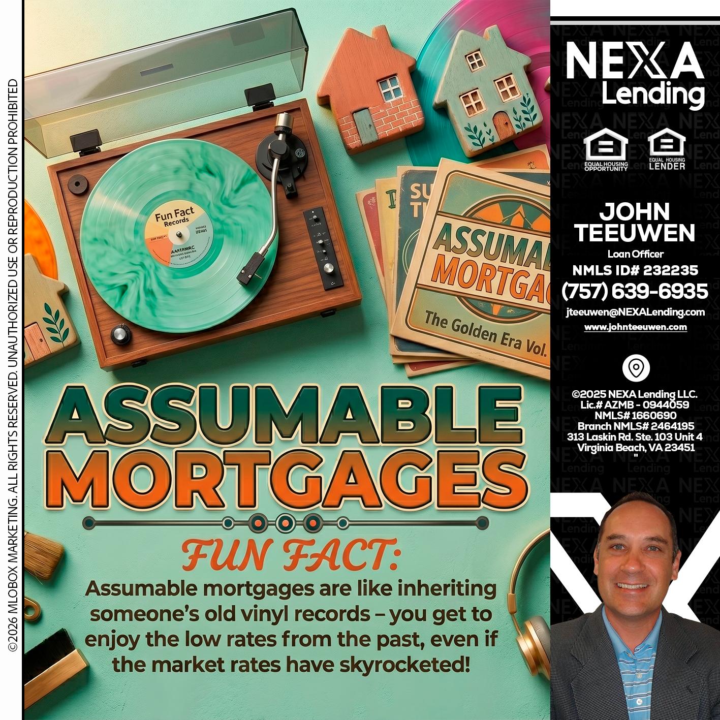 ASSUMABLE MORTGAGES - John Teeuwen -Loan Officer