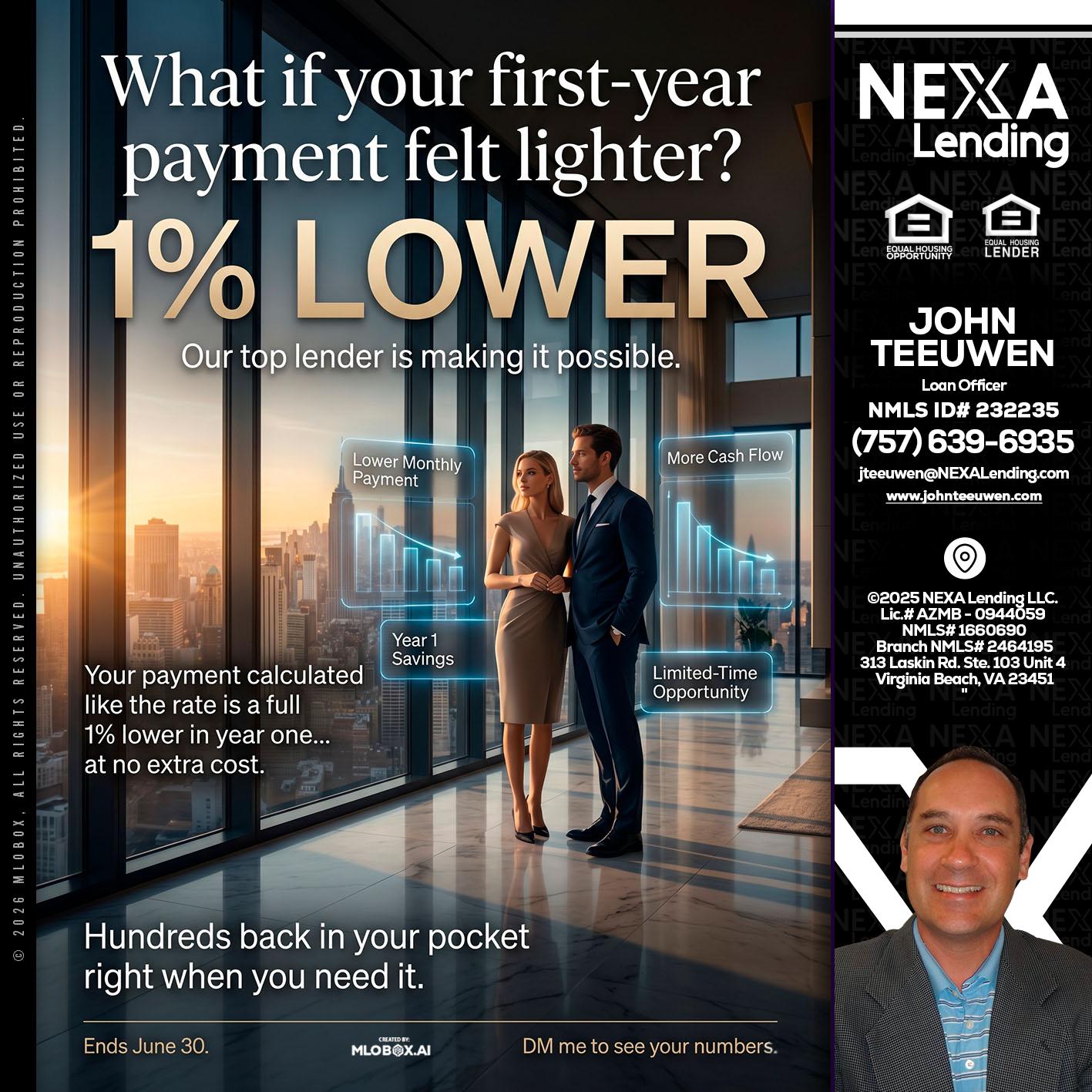 1% LOWER - John Teeuwen -Loan Officer