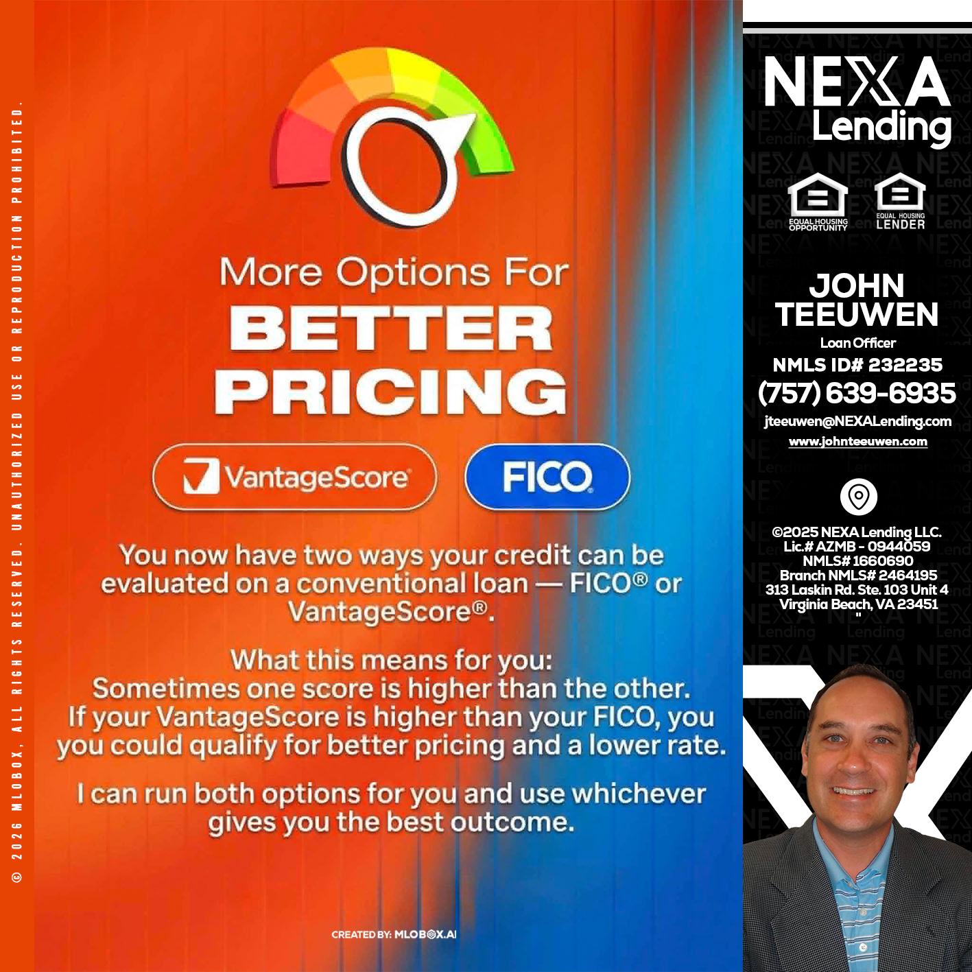 BETTER PRICING - John Teeuwen -Loan Officer