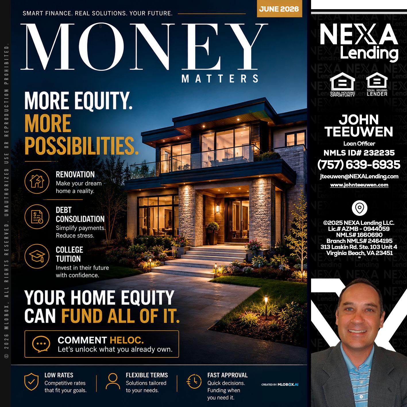 MONEY MATTERS - John Teeuwen -Loan Officer