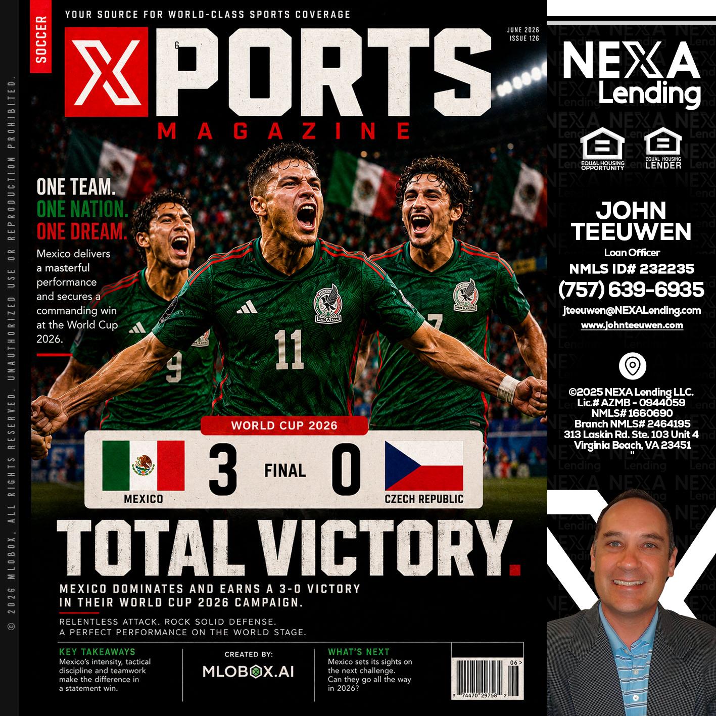 World Cup 2026 MEX 1-0 CZECH - John Teeuwen -Loan Officer