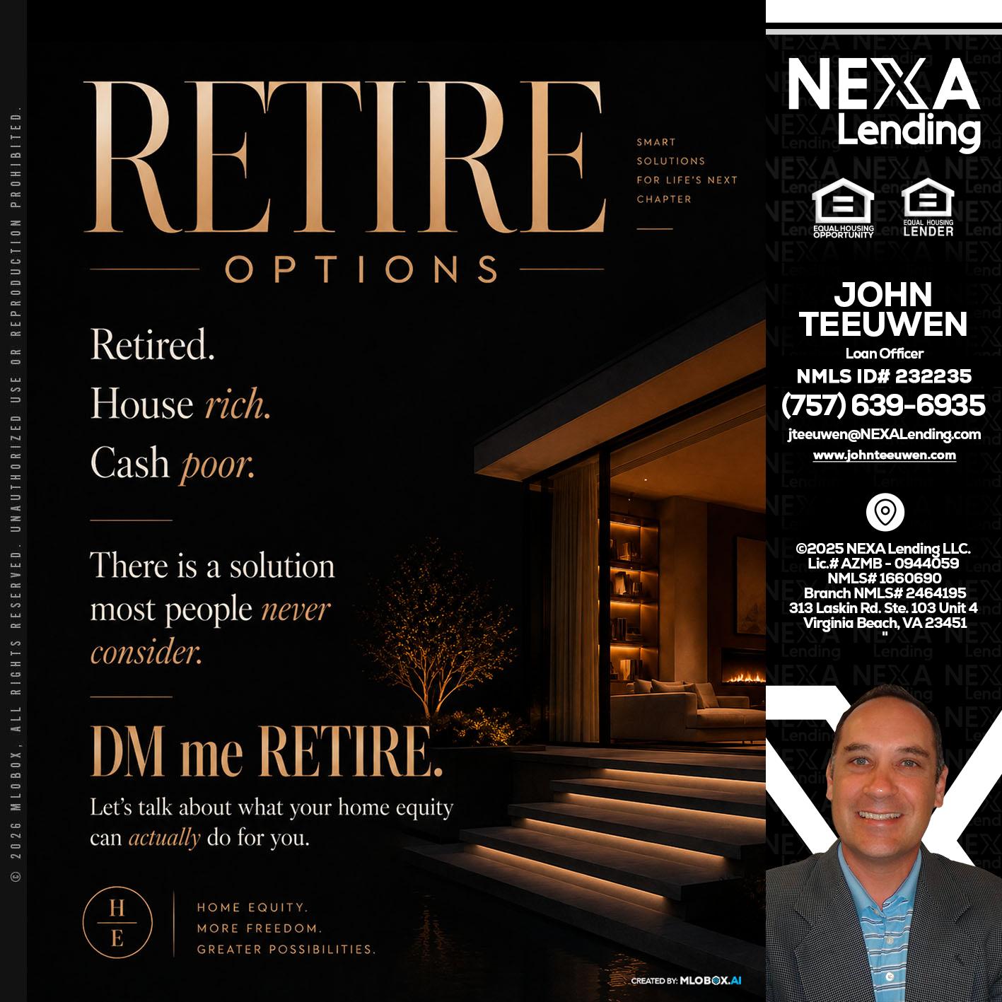 RETIRE LOANS - John Teeuwen -Loan Officer