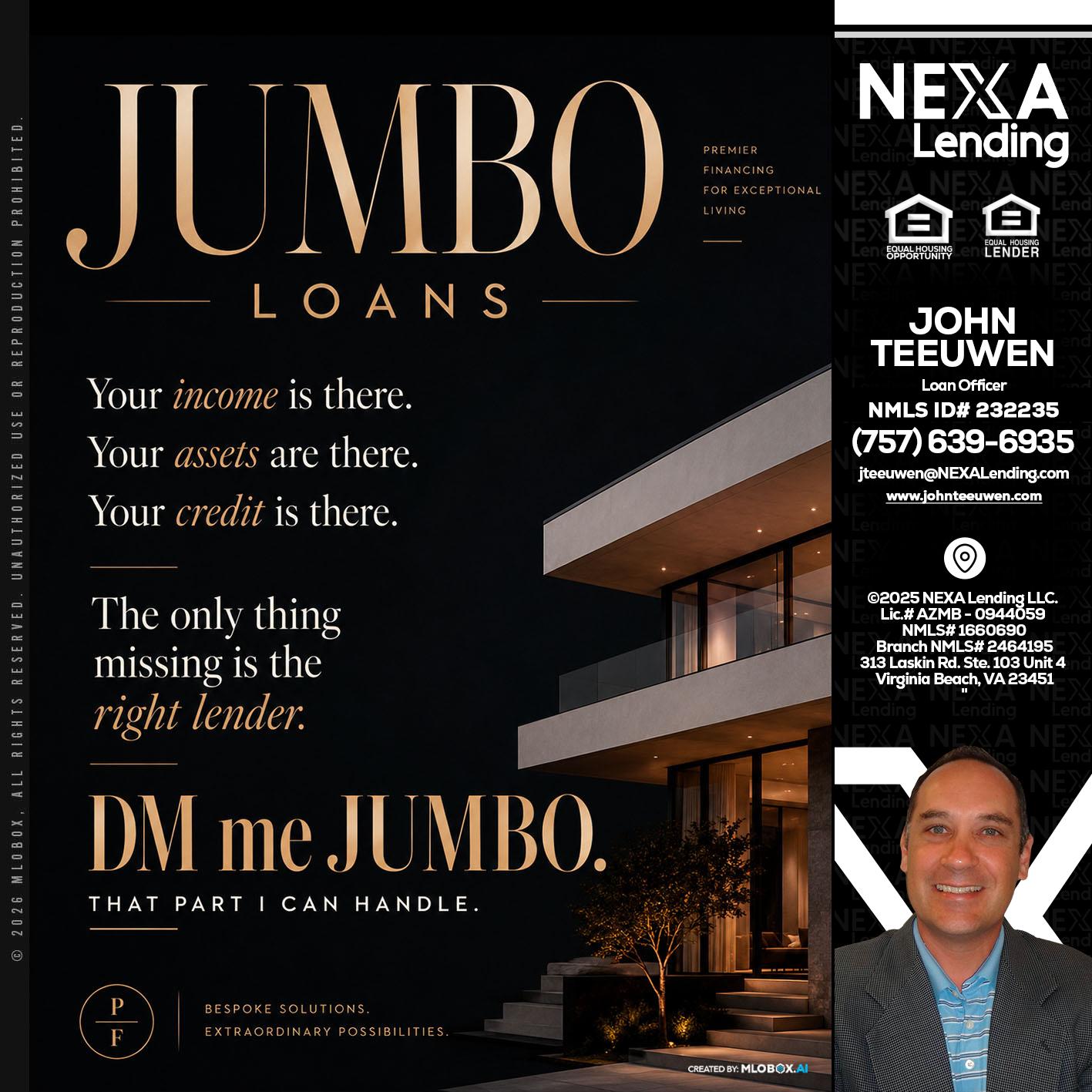 JUMBO LOANS - John Teeuwen -Loan Officer