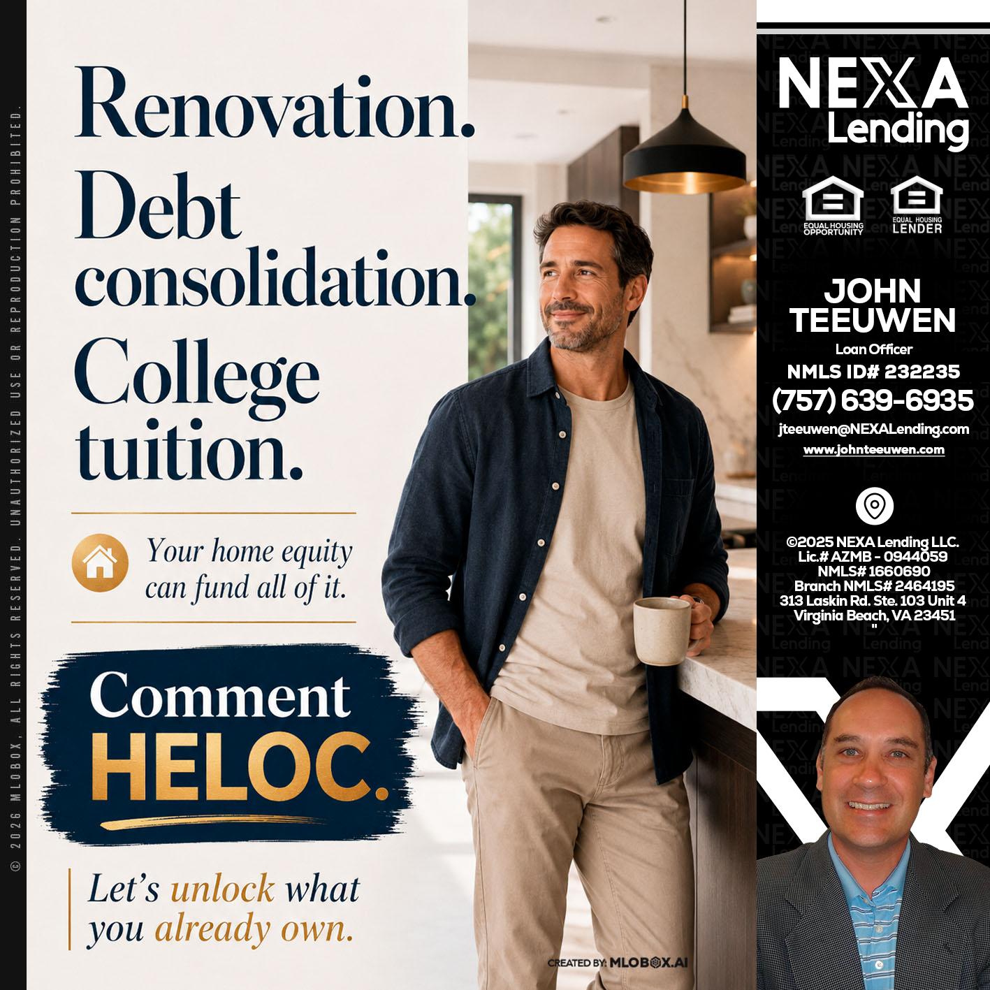 RENOVATION DEBT - John Teeuwen -Loan Officer