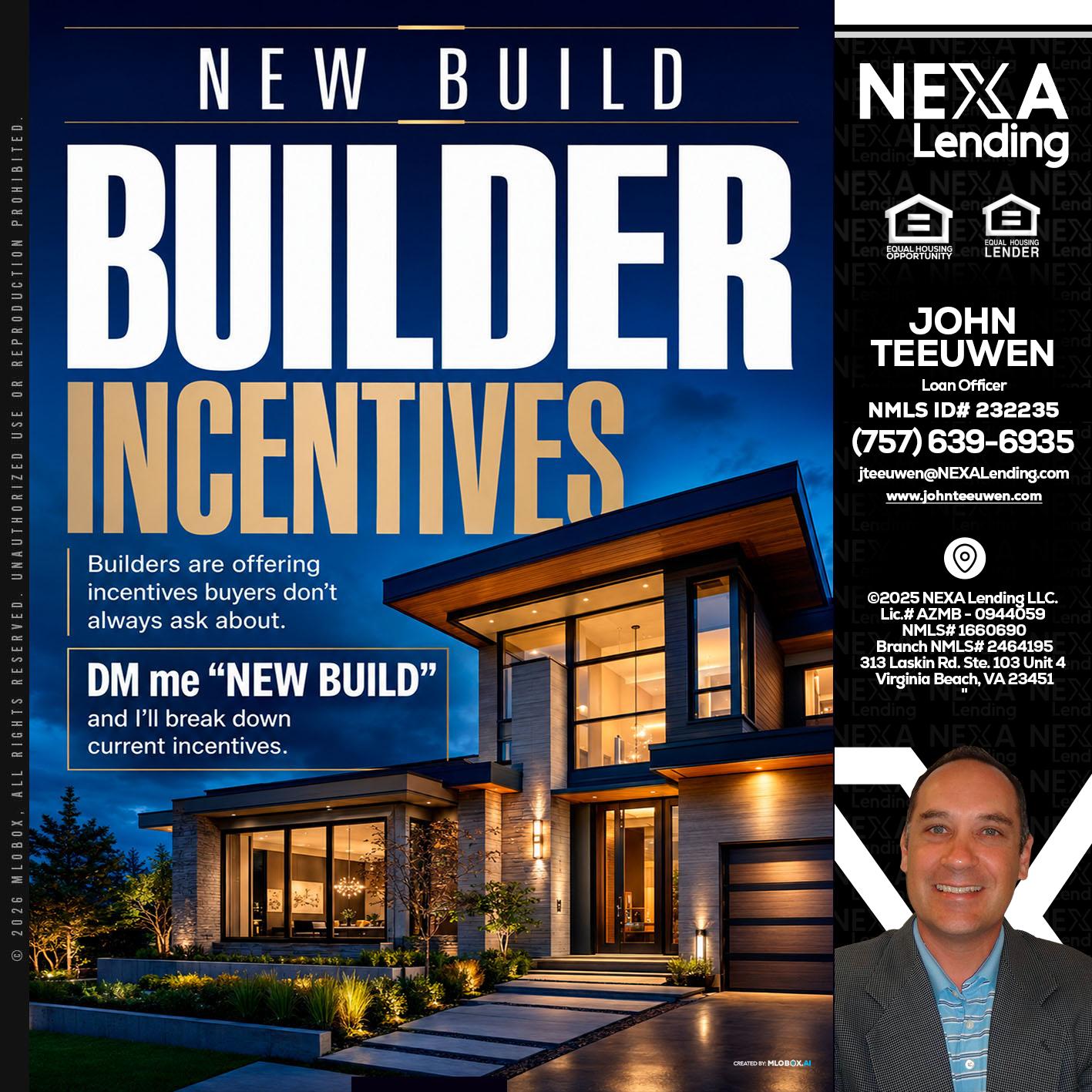 NEW BUILDER - John Teeuwen -Loan Officer