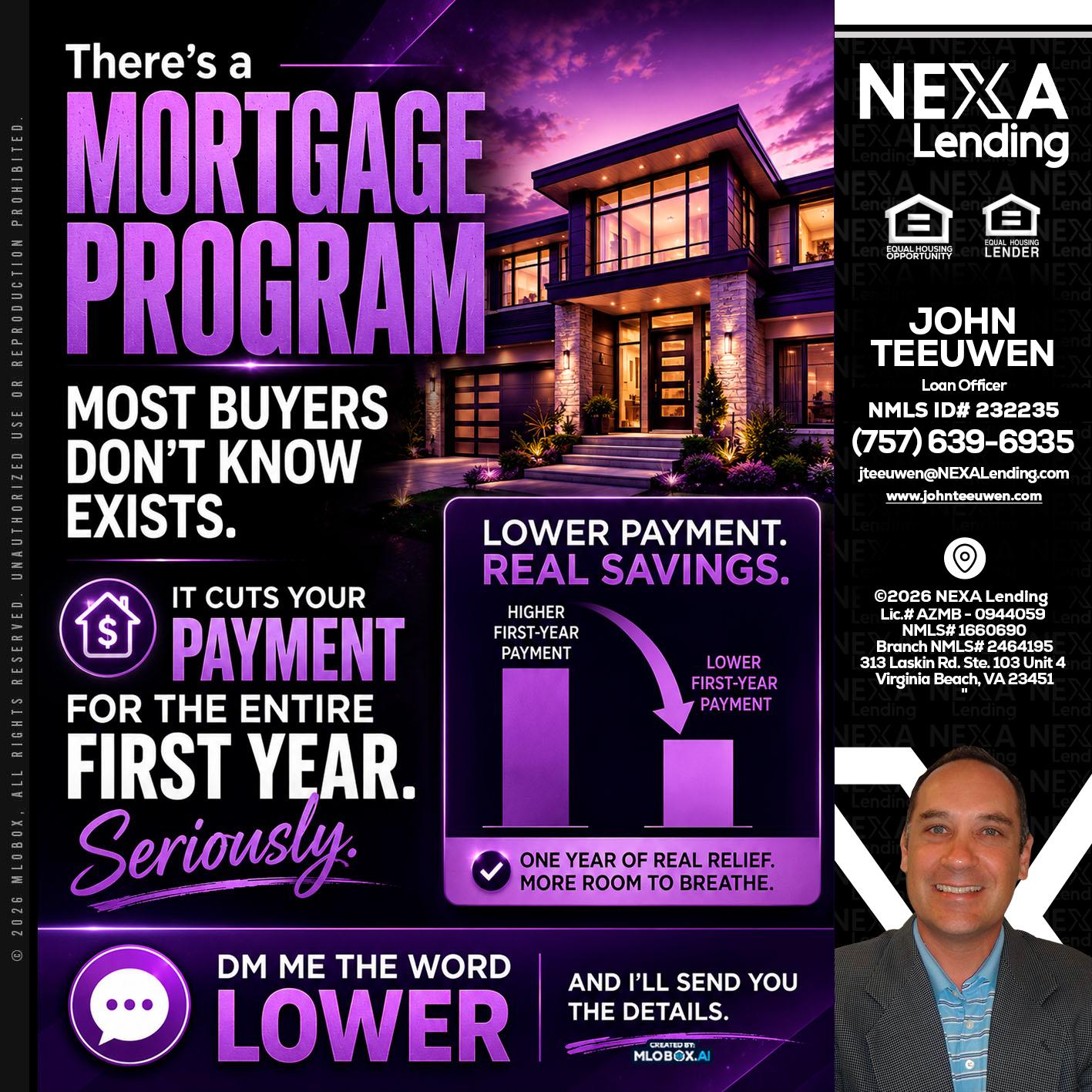 MORTGAGE PROGRAM - John Teeuwen -Loan Officer