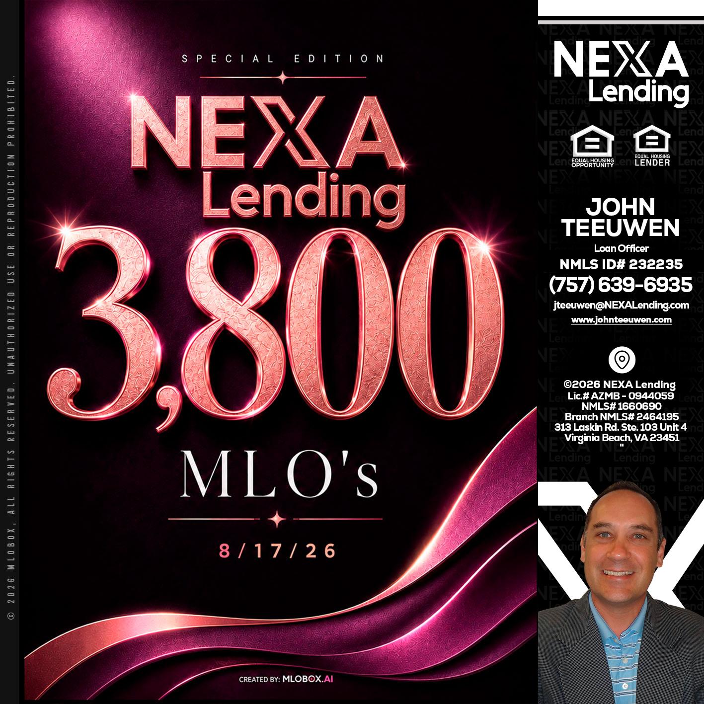 3800 MLOs - John Teeuwen -Loan Officer