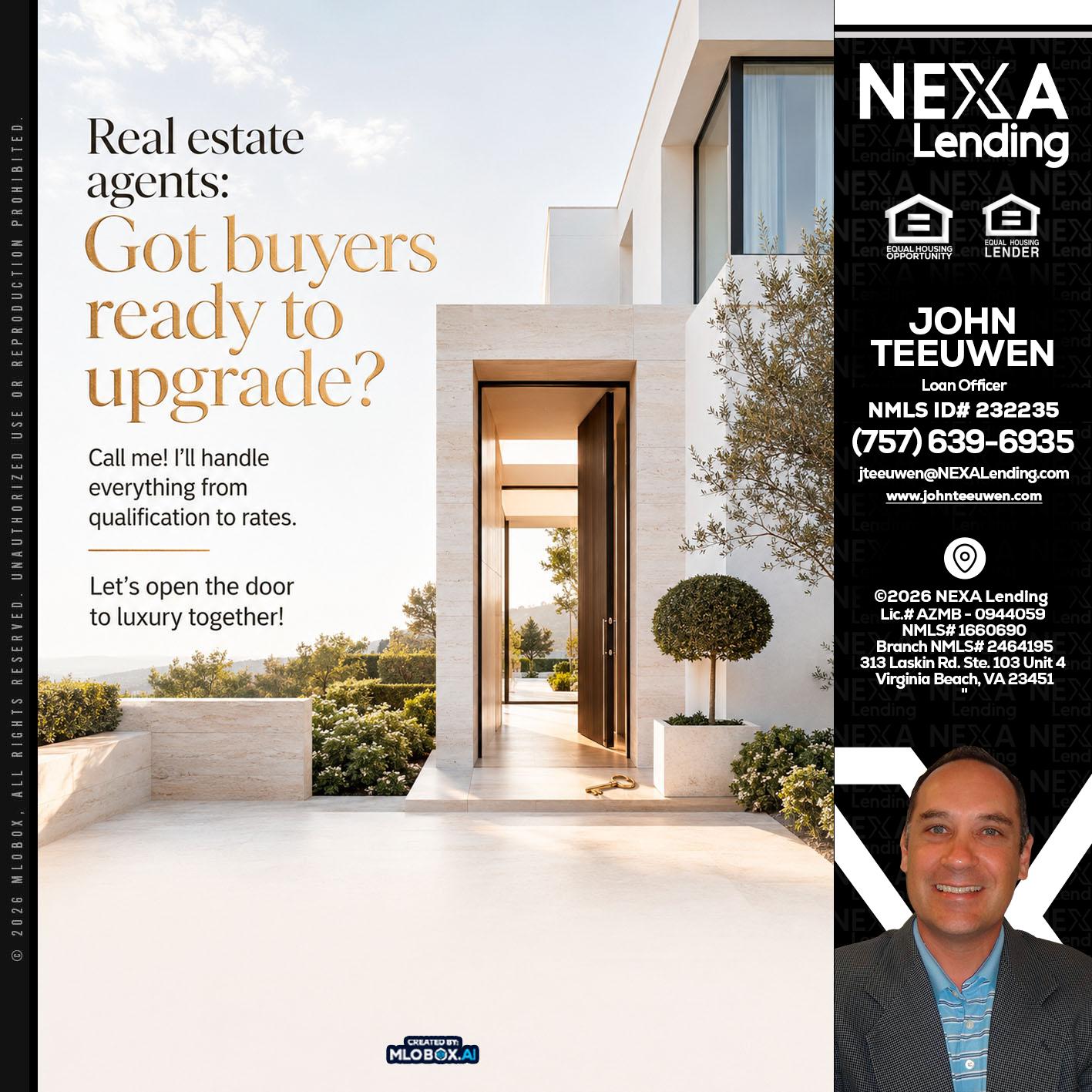 REAL ESTATE AGENTS - John Teeuwen -Loan Officer