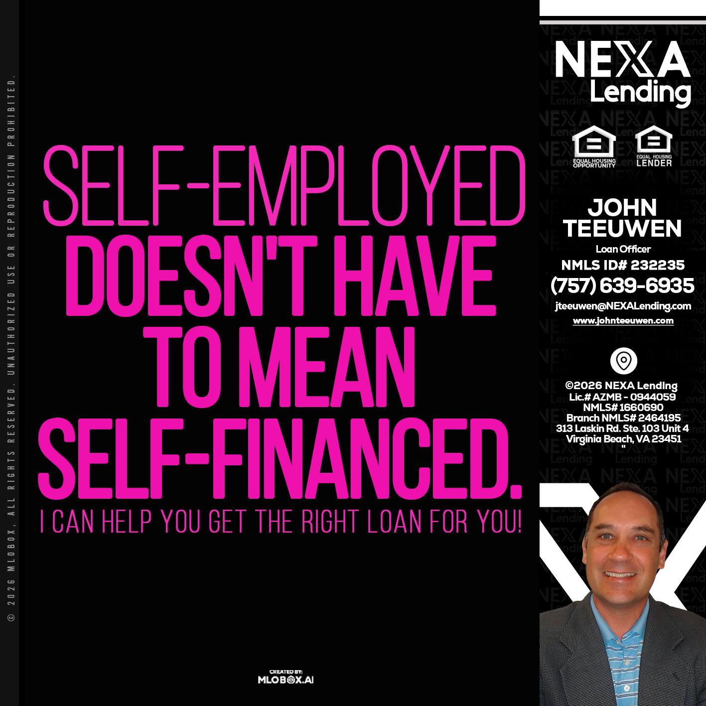 self employed - John Teeuwen -Loan Officer