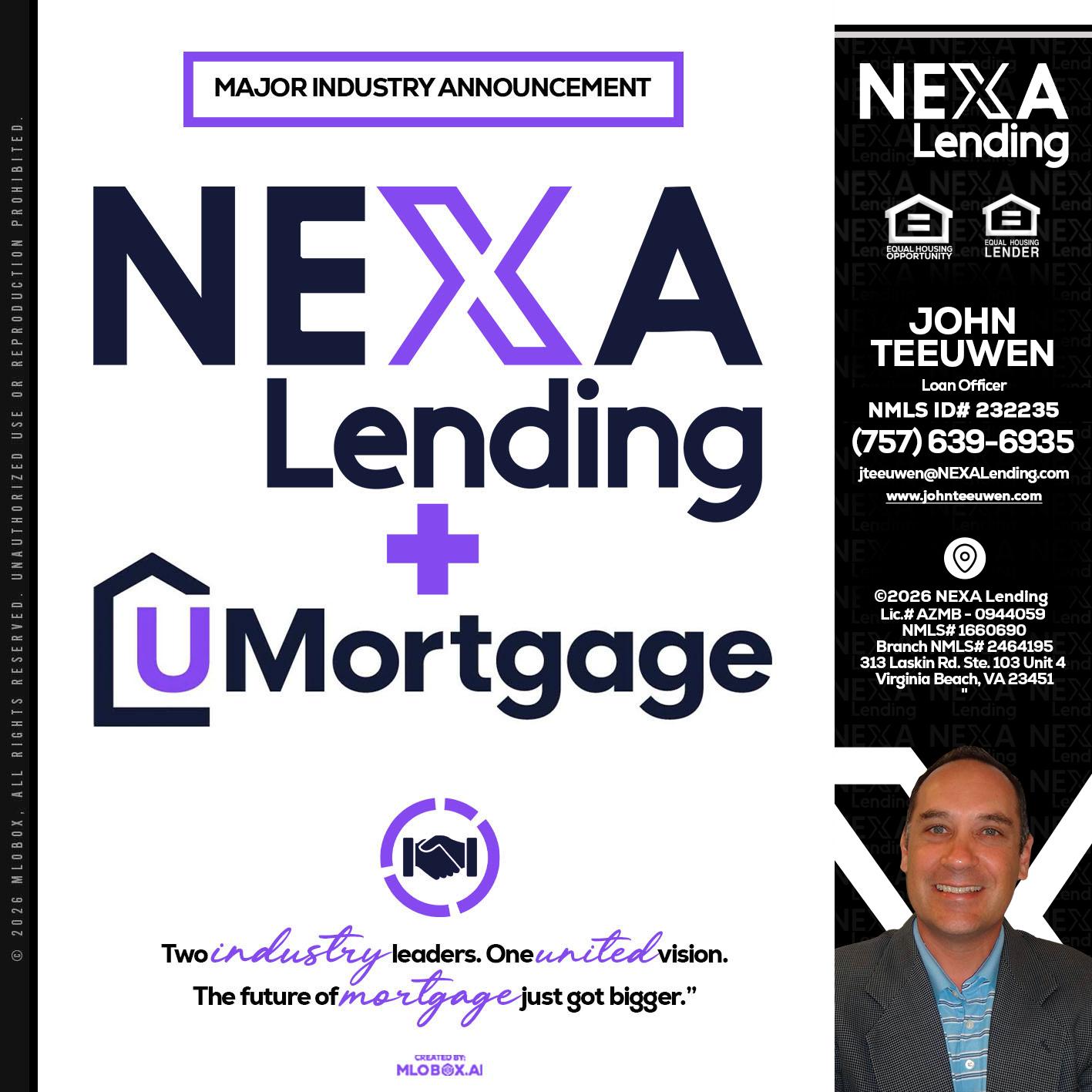 NEXA LENDING U MORTGAGE - John Teeuwen -Loan Officer