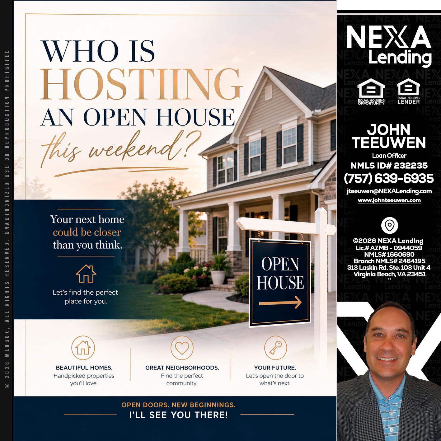 WHOS HOSTING - John Teeuwen -Loan Officer