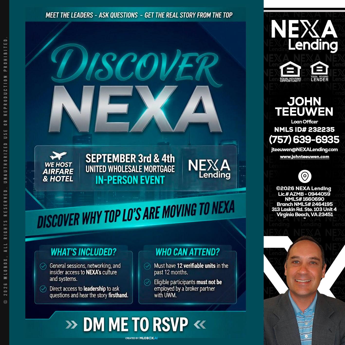 DISCOVER NEXA - John Teeuwen -Loan Officer