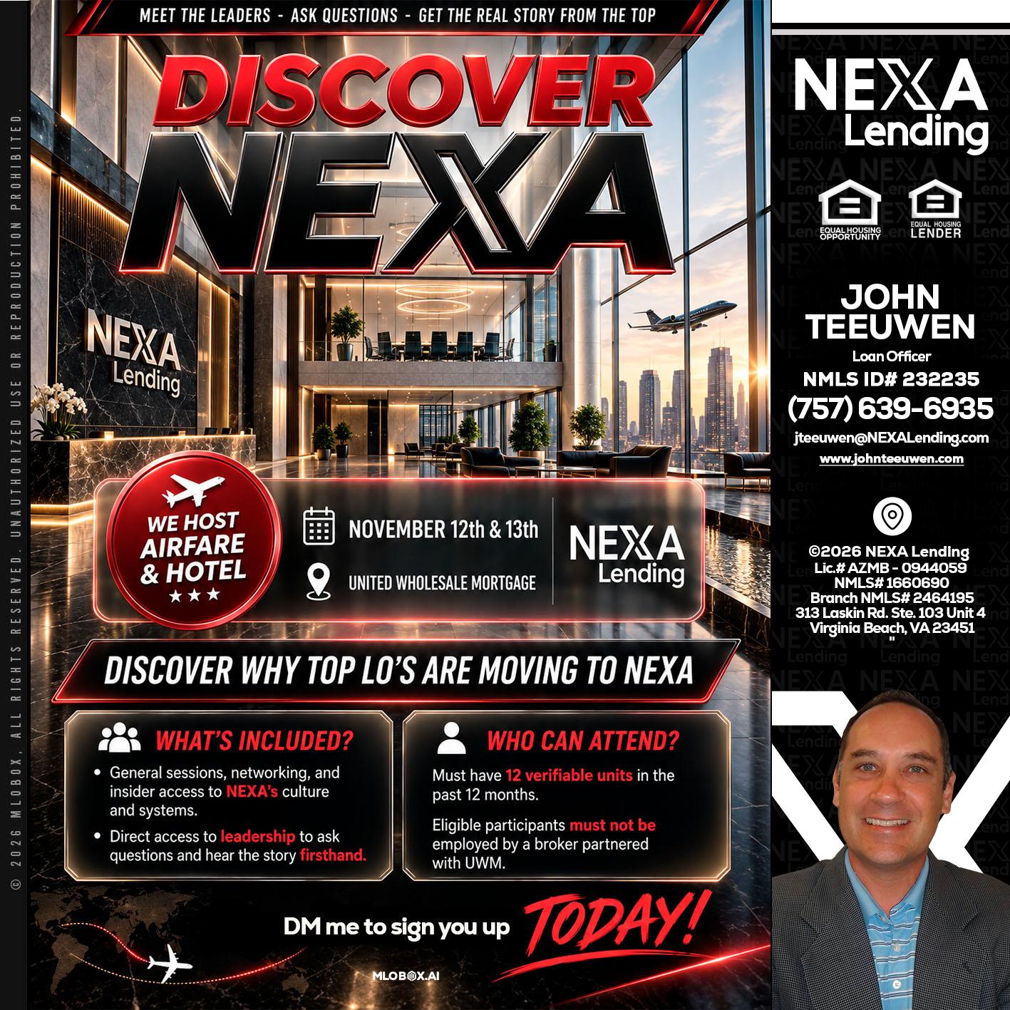 DISCOVER NEXA - John Teeuwen -Loan Officer
