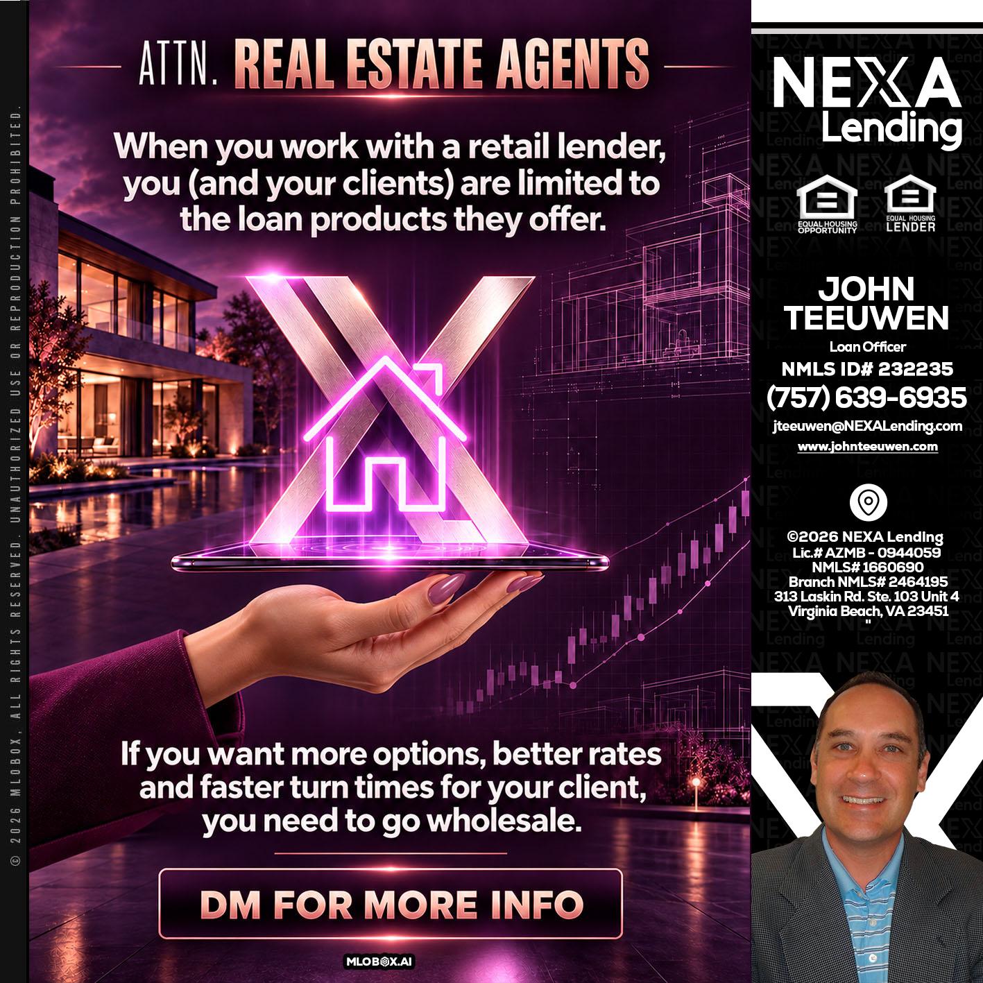 REAL ESTATE AGENTS - John Teeuwen -Loan Officer